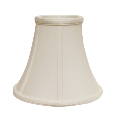 White Shantung Slant Bell Softback Table Lamp Shade with Washer Fitter, 7" Top x 14" Bottom x 11" Height - Decorative Lighting Shade for Living Room & Bedroom