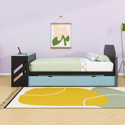 Full Daybed with Twin Trundle, USB Port, and Smart Desk