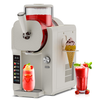 Ice Cream Maker, Soft Ice Cream Machine Makers & Slushy Machine For Home, For Smoothies, Milkshakes, Cocktails, And Various Flavors Of Ice Cream