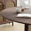 Table de salle à manger ronde en bois massif avec piédestal en rotin-644926031-644926003