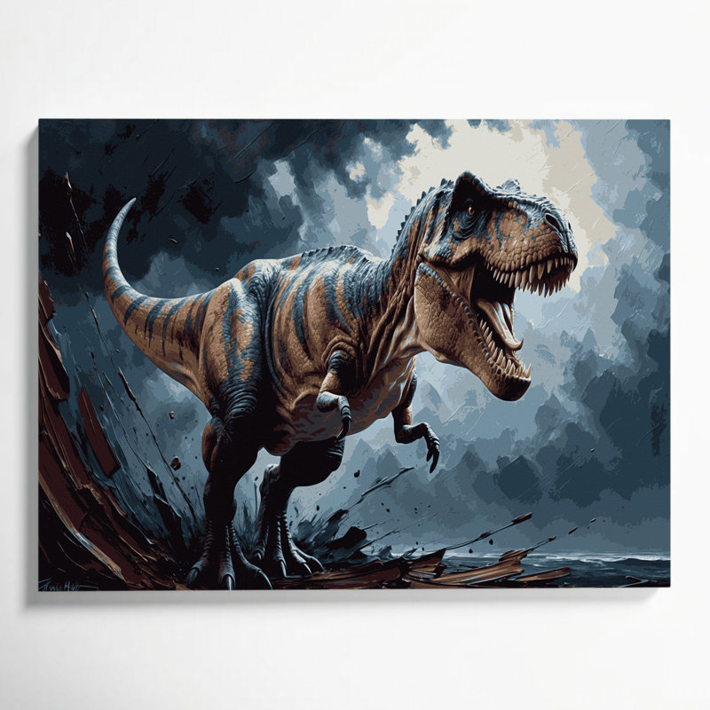 «Dinosaur Tyrannosaurus Rex», art mural sur toile, H 8 po x l 10 po