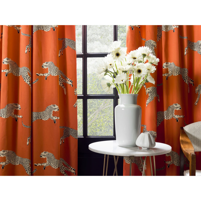 Leaping Cheetah Fabric, Evergreen