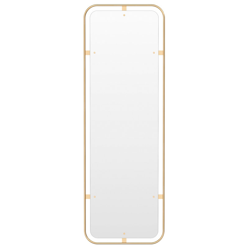 Nimbus Engineered Wood Mirror, 43.3" x 43.3", Polished Brass