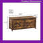  Banc de rangement avec repose-pieds avec poignée en forme de U-118572584
