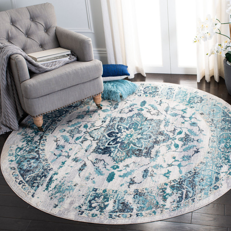 Bruckmann Performance Oriental Rug, Round 6'7"