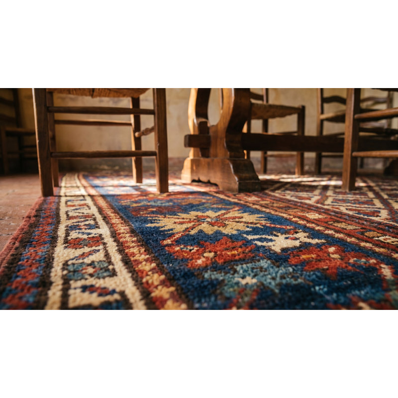 Tapis blanc antique crème et beige en laine noué à la main des années 1880
