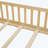 Floor Platform Bed with Fence Guardrails and Door