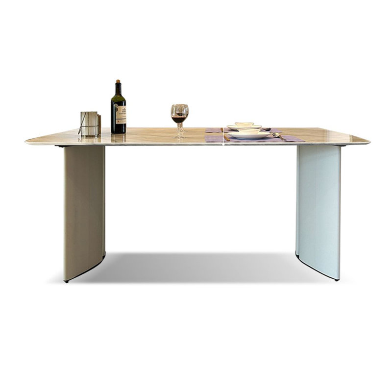 Marble rectangular dining table, 29.53"H x 62.99"L x 35.43"W