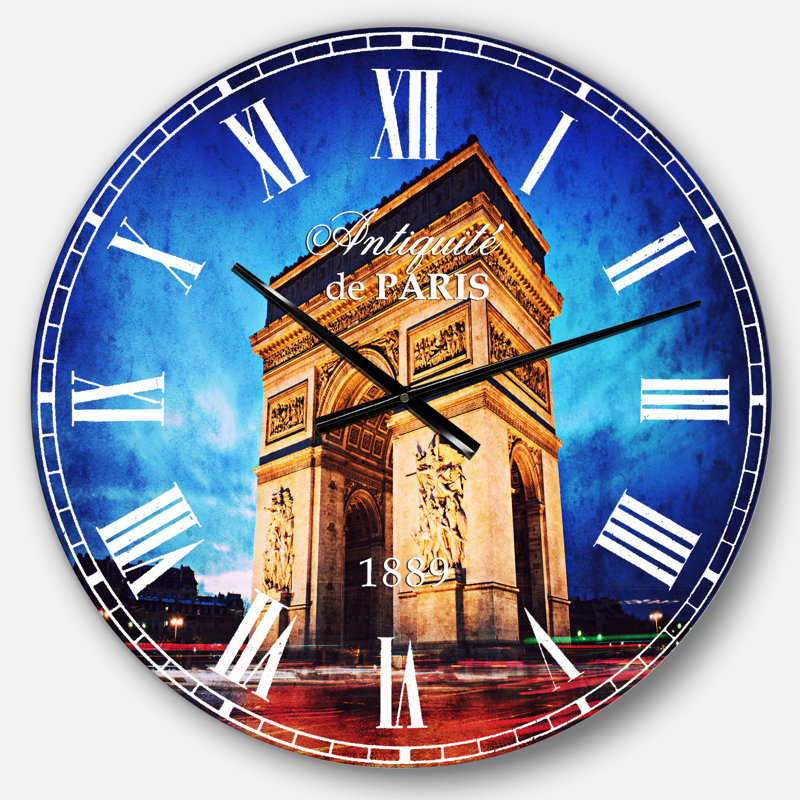 Arche de Triomphe à Paris - Horloge murale campagne française, Moyen