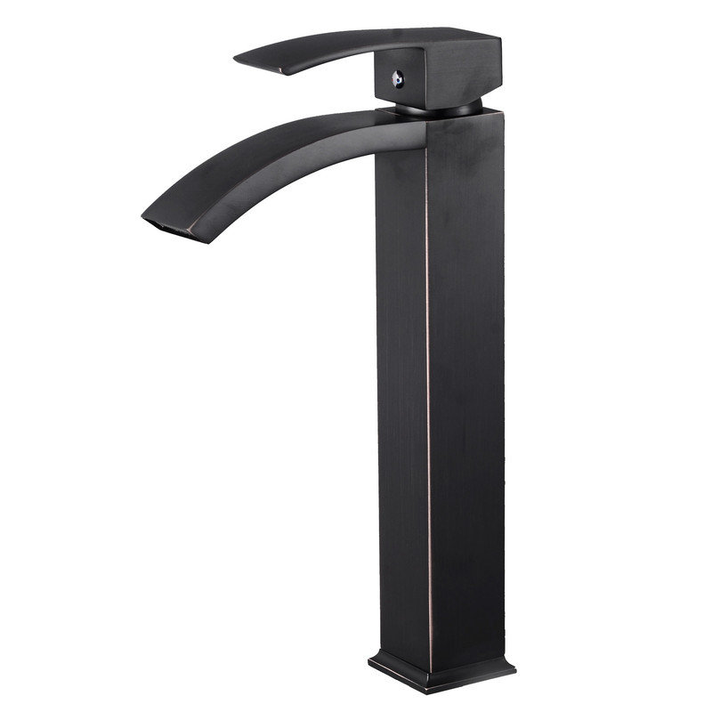 Bathroom Faucet with Drain Assembly, Matte Black