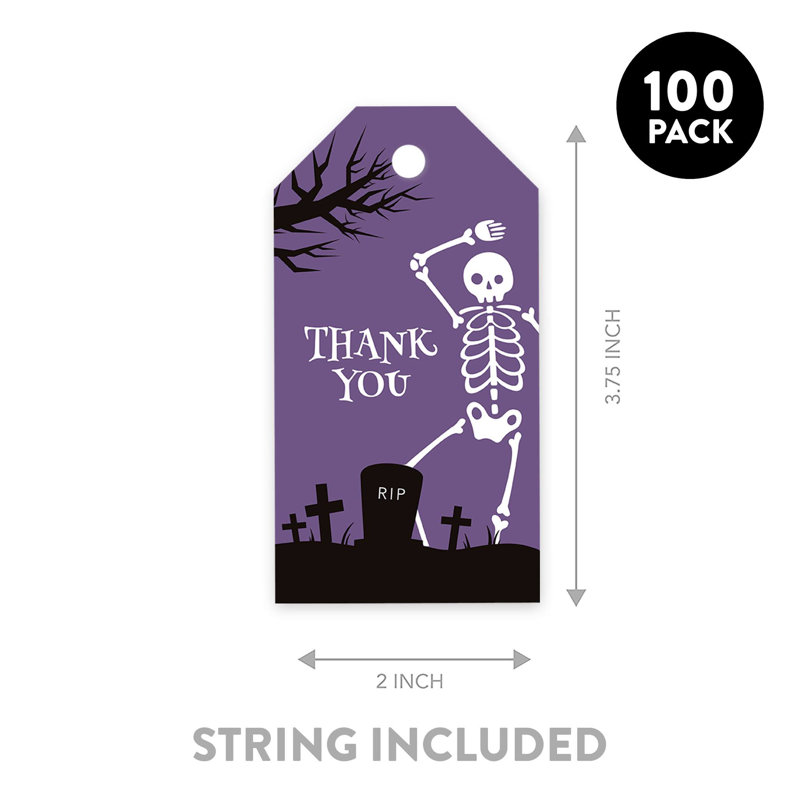 Sacs-cadeaux jetables en papier Skeleton Graveyard