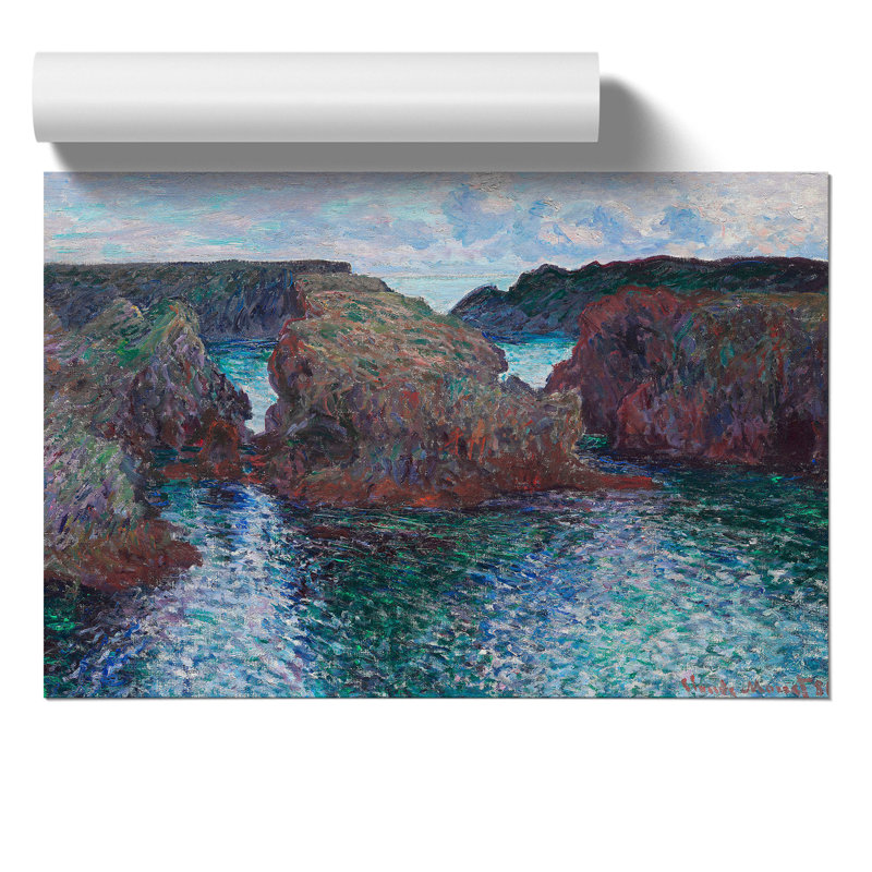Rocks at Port Goulphar by Claude Monet - Frameless Print, 42cm H x 59cm W x 0.1cm D