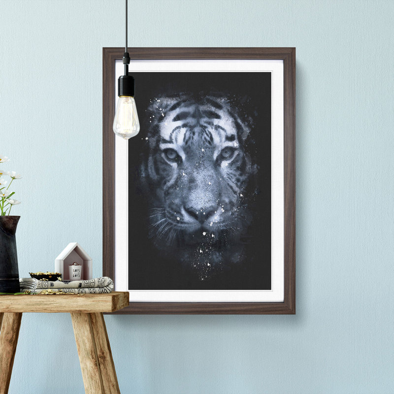 Tiger Portrait - Framed Print, Walnut Framed, 63cm H x 45cm W x 2cm D