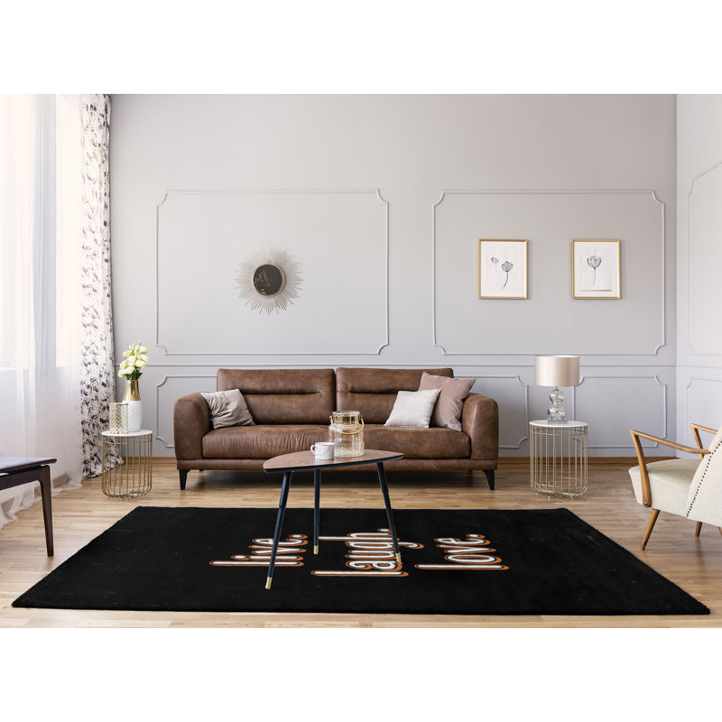 Quotes Chenille Indoor Rug, Rectangle 5' x 7'