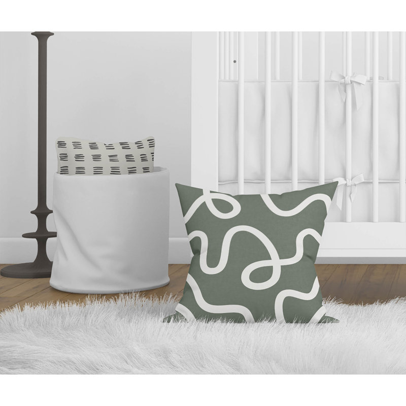 Coussin Squig, Chimichurri / vert, H 18 po x l 18 po