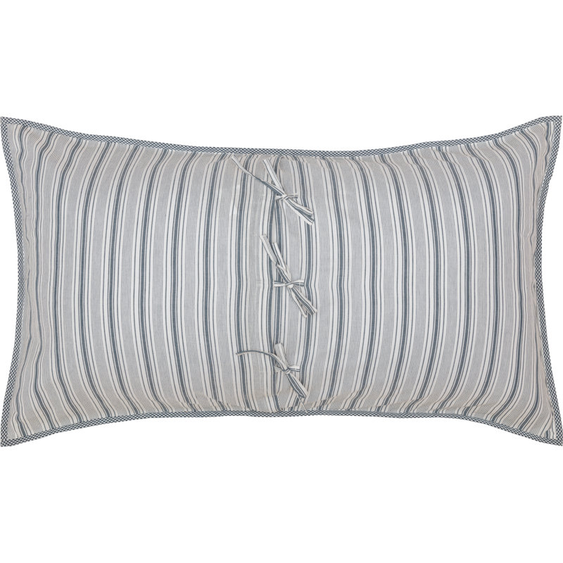Couvre-oreiller Sawyer Mill 100% coton, Très grand, Bleu denim / blanc cassé