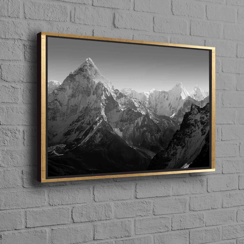 «Everest Base Camp Mountain», impression sur toile de coton de haute qualité pour une décoration murale idéale