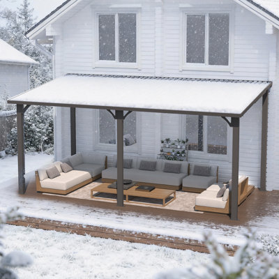 Hardtop Gazebo With Galvanized Steel Sloping Roof