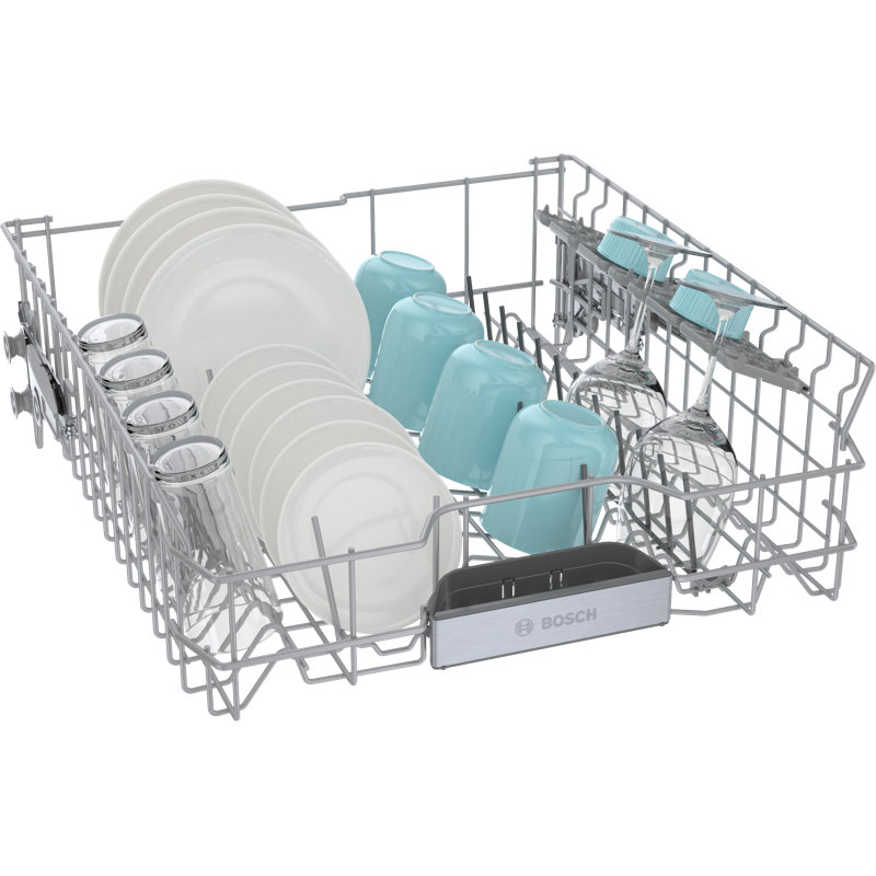 800 Series 24" Top Control Built-In Dishwasher with Stainless Steel Tub and Flexible 3Rd Rack, White