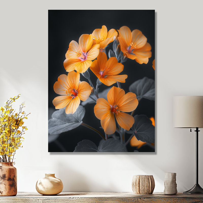 Salon d'art mural Gerardi - Geraniums, H 30 po x l 40 po, Sans cadre, métal