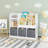 Kids Bookcase And Bookshelf, Multifunctional Bookcase With 3 Collapsible Fabric Drawers, Bookcase Display Stand, Toy Storage Organizer For Bedroom, Playroom, Hallway (Bookshelf)-119143616