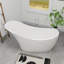 Baignoire de trempage autoportante 65,74 po x 29,13 po avec bonde escamotable et trop-plein, certifiée Cupc