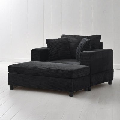 Chaise Lounge Chair With Removable Storage Ottoman