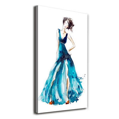 Fashion Illustration - Wrapped Canvas Print