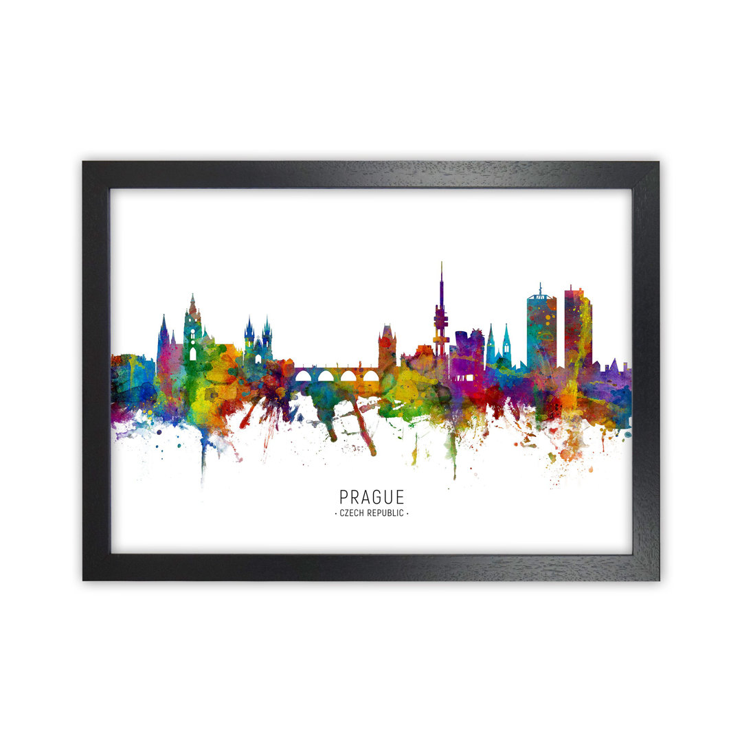 Prague Czech Republic Skyline by Michael Tompsett - Print