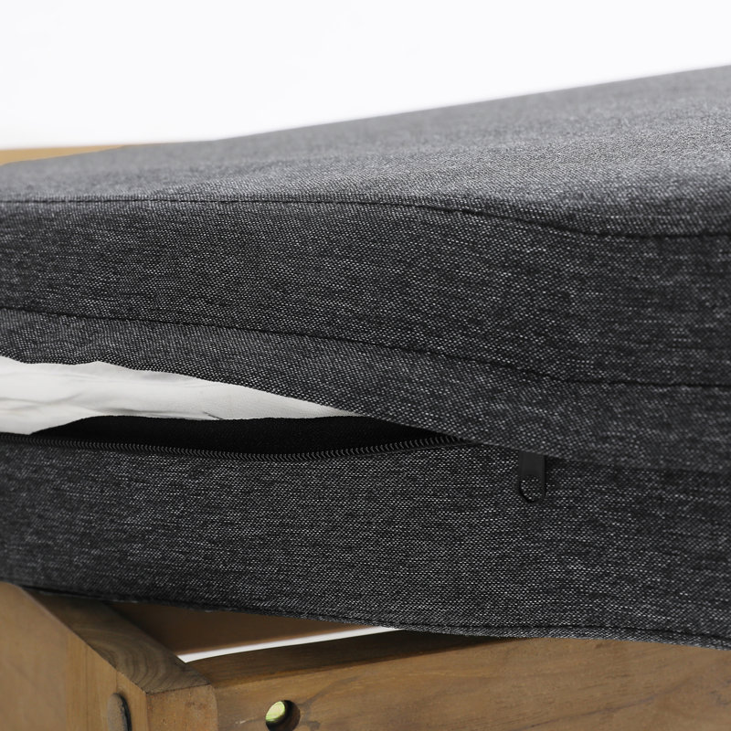 Ensemble de sièges d'extérieur 2 pièces avec coussins pour patio ou jardin Polett, Gris foncé, Brun