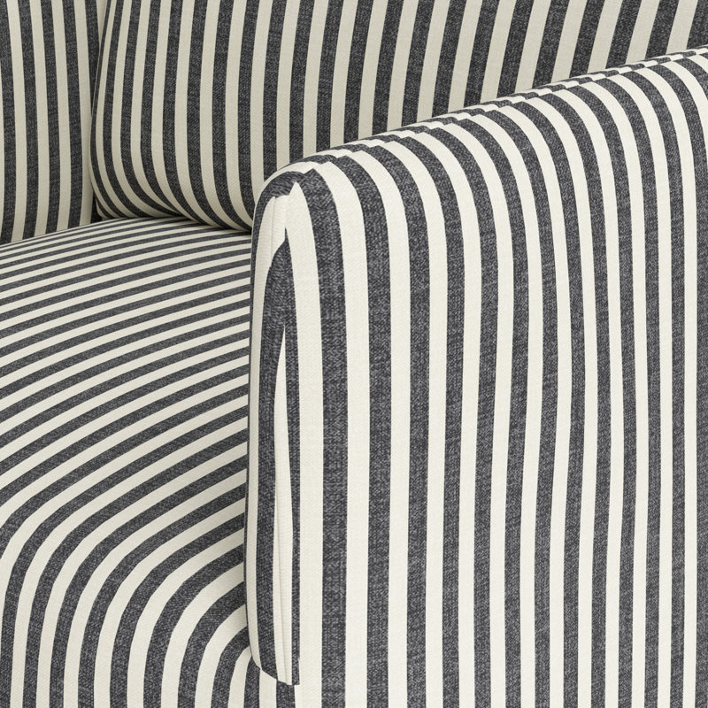 Lindy Dining Chair- Slipcover Only, Carbon Striped