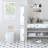 67.51" Tall Bathroom Storage Cabinet With Adjustable Shelves,Slim 2 Doors Freestanding Cabinet With Anti-Tip, Open Compartments, For Home, Small Spaces, Bathroom,Kitchen, Living Room, White