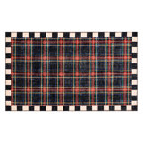 Stewart Tartan Black Washable Rug