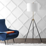 Matt 67'' Black/Brass Gold Tripod Floor Lamp