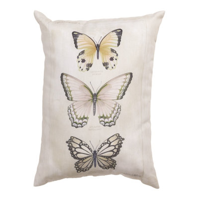 American-Made Butterfly Toile Throw Pillow