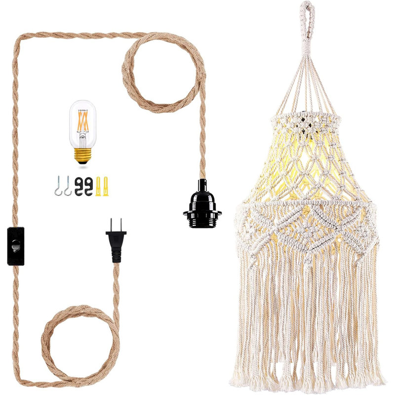 Luminaire suspendu blanc à 1 lumière Daleysa