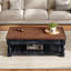 Table basse à plateau relevable avec rangement