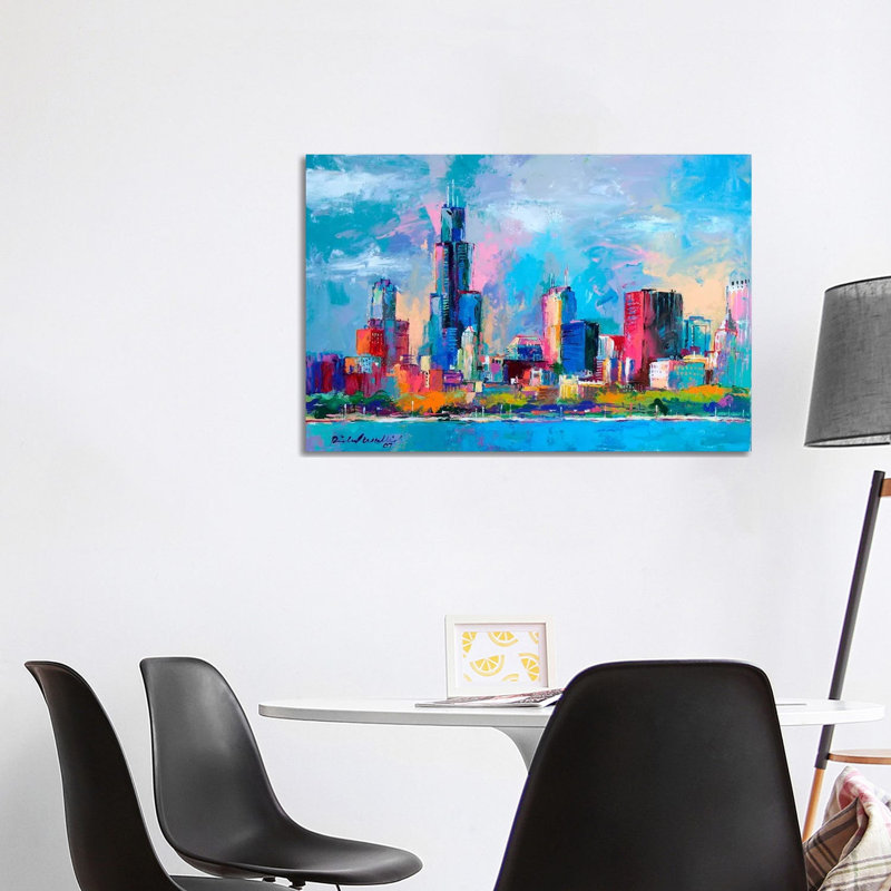 Chicago V 1 Piece Painting on Canvas, 101.6 cm H x 66.04 cm W x 1.91 cm D, No Frame