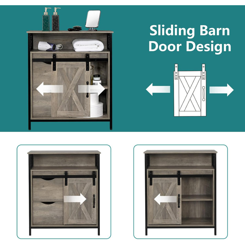 Berney Engineered Wood Floor Bathroom Cabinet