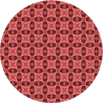 Tapis géométrique rouge