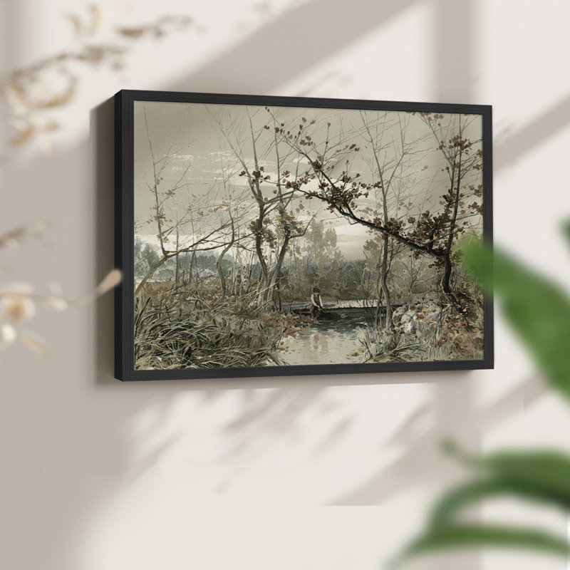 Paysages rétro-CCDCLXXVI-impression encadrée - réaménageable, H 8 po x l 10 po, Noir