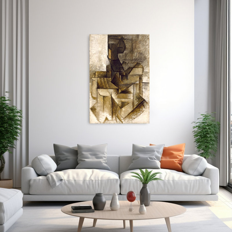 «The Rower», reproduction d'art géométrique classique, H 60 po x l 40 po