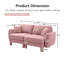 Canapé à 2 places avec accoudoirs en tissu bouclé l 78 po x P 35,8 po x H 35 po Urban Ins-129381449