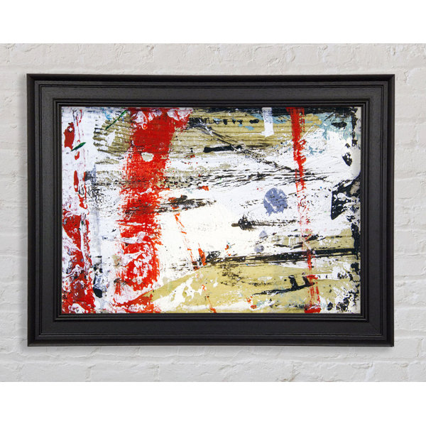 Ivy Bronx Distorted Red Patch Framed Print | Wayfair.co.uk