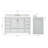 55 " W Freestanding Standard Free Standing 1 Single Vanity Bathroom Vanity With Carrara Marble Top-138338548-138338547-93359456