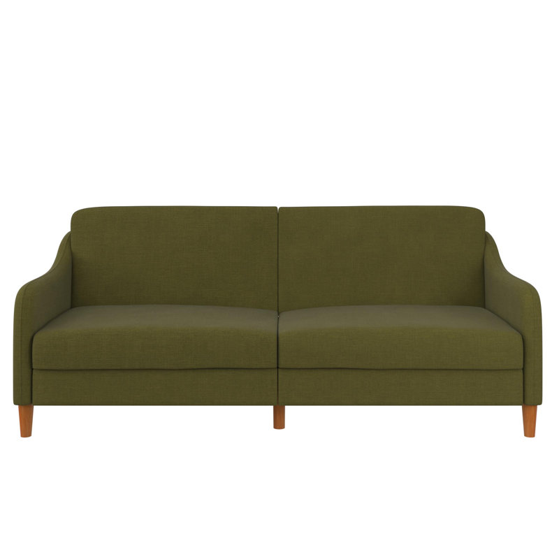 2 Seater Linen Blend Sofa, Green Linen