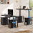 57.48'' Wide Height Adjustable Electric Standing Desk with Storage-129506466