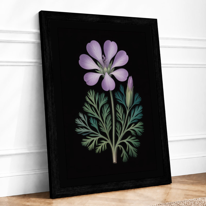 Solitary Bloom Botanical - Print, Black, A3 - 42.0 x 29.7 cm