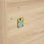 Armoire de salle de bain murale en bois naturel avec miroir transparent et rangement