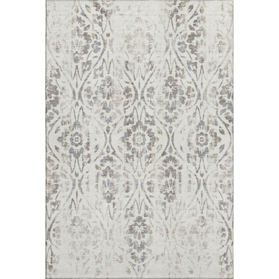 Premium Machine Washable Prisco Ivory Rug